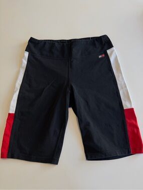 Tommy Hilfiger Black Shorts with White & Red Side Panels